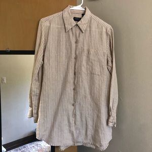 100% Linen Button Up Neutral